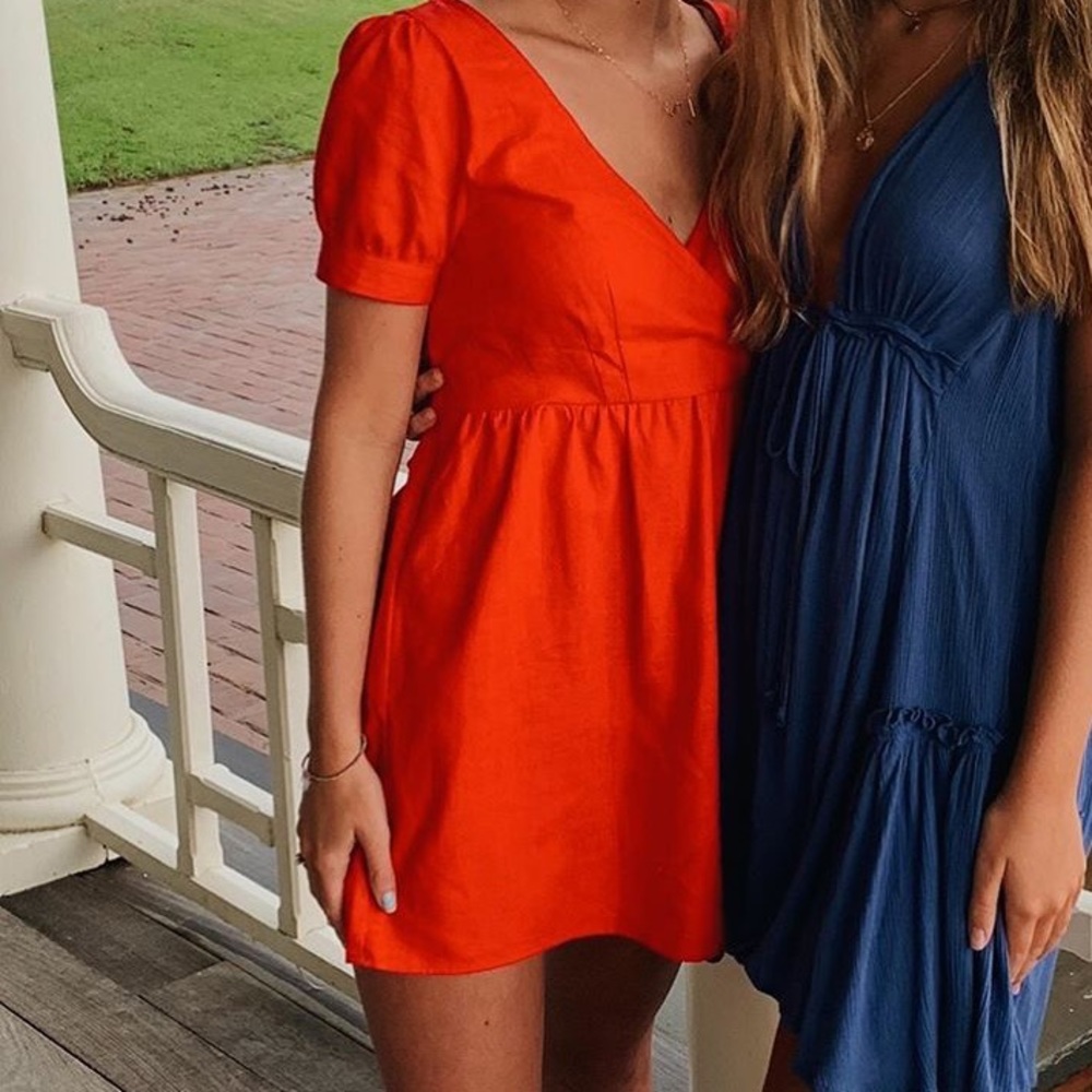 Urban Outfitters Red Babydoll Dress